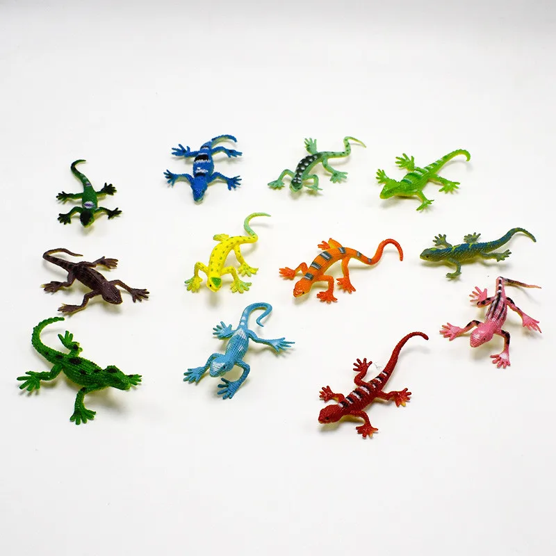 

12 Pcs Realistic Plastic Tricky Toy Fake Lizard Garden Props Joke Prank Halloween Horror Toys