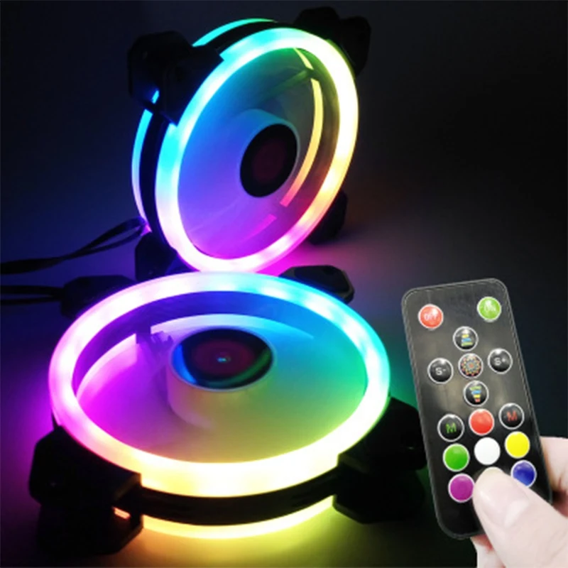 Ультра тихий 1/3/4/6 шт кулер для процессора RGB 12 см охлаждающий вентилятор