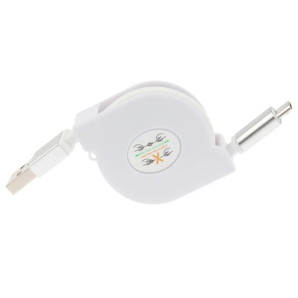 1 metro retráctil de sincronización de datos USB a Micro USB Cable cargador para Samsung S4 Android para otros teléfonos Android