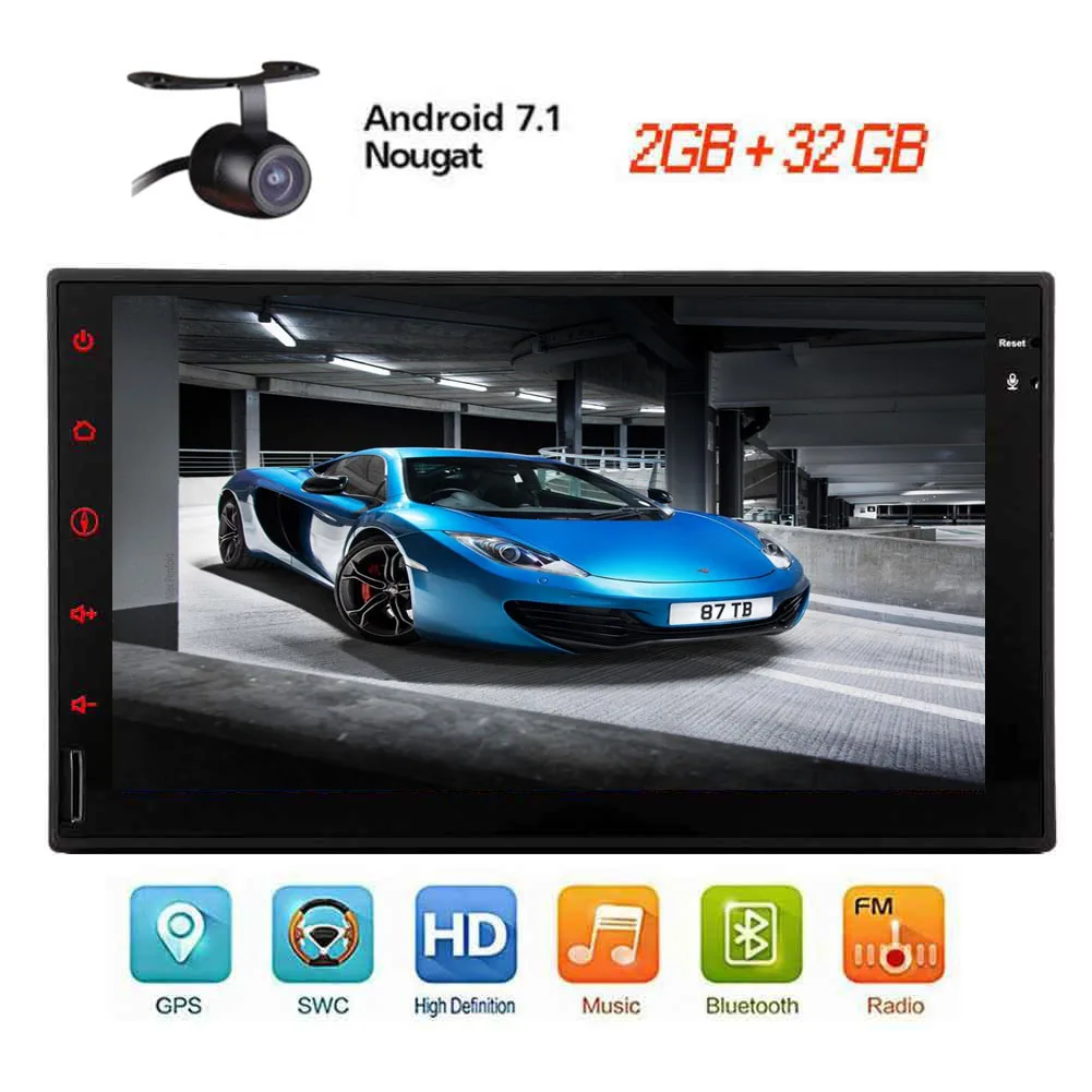 

Free Camera!Eincar Android 7.1 2GB + 32GB Car Radio Octa Core Bluetooth GPS Navigation Head Unit Wifi/3G/4G/DVR 7" Touch Screen