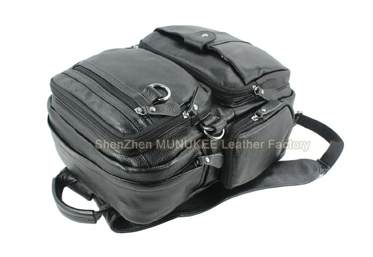 Новинка, модный мужской рюкзак из натуральной кожи, мужской школьный рюкзак, кожаная сумка, мужской рюкзак, черный, коричневый