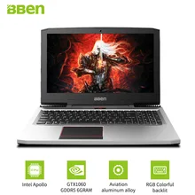 BBEN G16 Gaming Laptops Pro Windows10 computers 15.6″ GTX1060 Intel Core i7 7700HQ DDR4 8G/16G/32G RAM 256G/512G SSD,1TB/2TB HDD