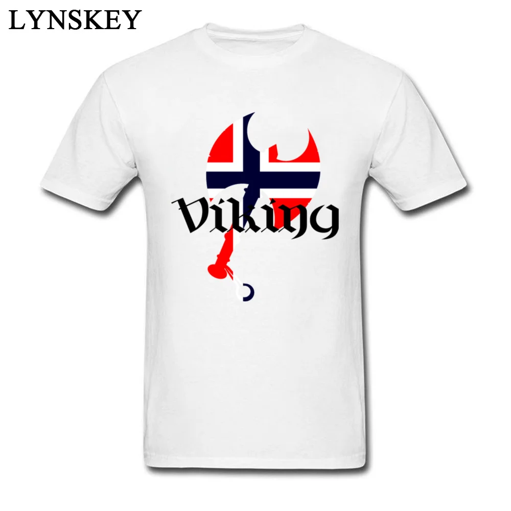 Male Cheap Casual Tops Shirt Funny Crew Neck Summer/Autumn 100% Cotton T Shirt Summer Short Sleeve Tee Shirts Top Quality Norwegian norse norge norway flag axe white