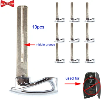 

KEYECU 10pcs for Hyundai Azera Equus Genesis 2015 2016 Remote Emergency Key Blade Insert for SY5DHFNA433