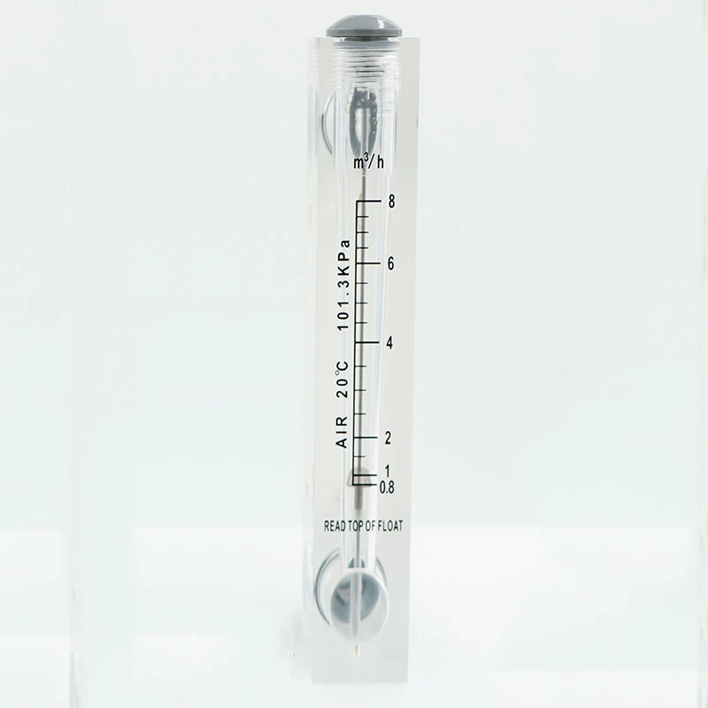 0,8-8 м3/ч 1/" с британской конической трубной наружной резьбой панель ПММА тип газа Поплавковый расходомер воздуха ротаметр расходомер без клапана управления