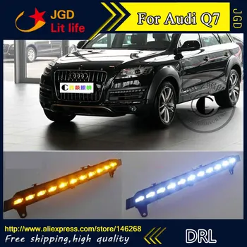 

Free shipping ! 12V 6000k LED DRL Daytime running light for Audi Q7 2006 2007 2008 2009 fog lamp frame Fog light Car styling
