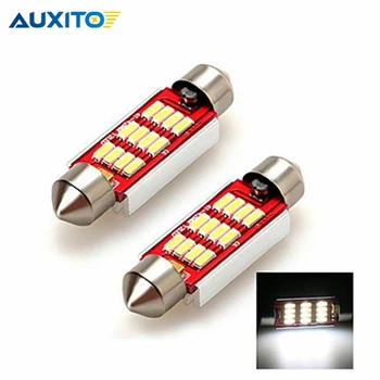 

2x C5W LED CANBUS Festoon 36mm NO Error Auto LED Light 12 SMD 4014 LED Car Interior Dome Lamp Reading Bulb for VW golf 7 polo T5