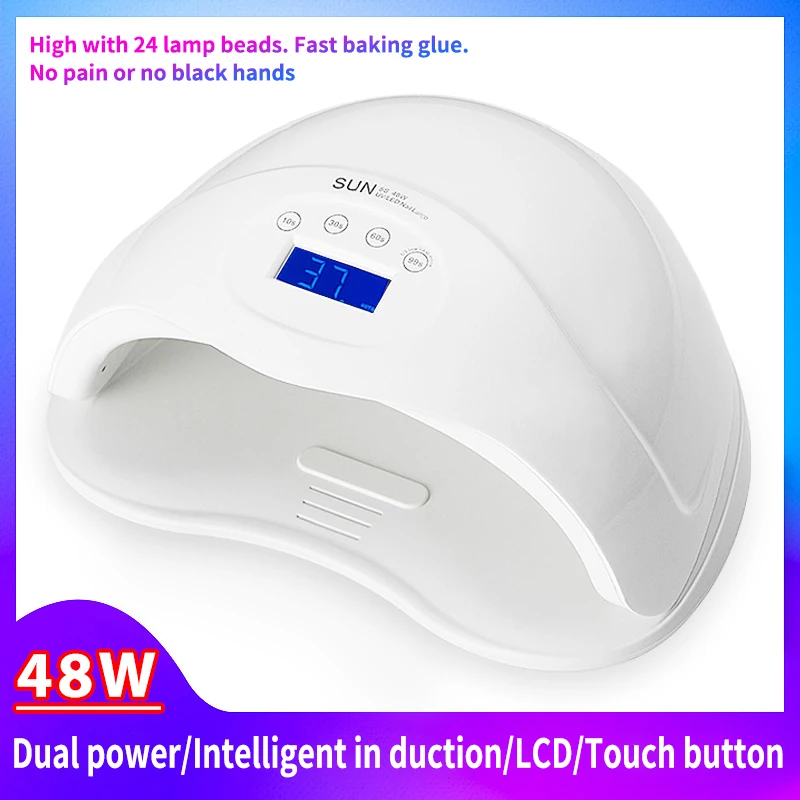 

SUN5 Plus 48W UV Light Nail Dryer for All Gels Dual Hands 36Leds Manicure Lamp Auto Sensor Bottom