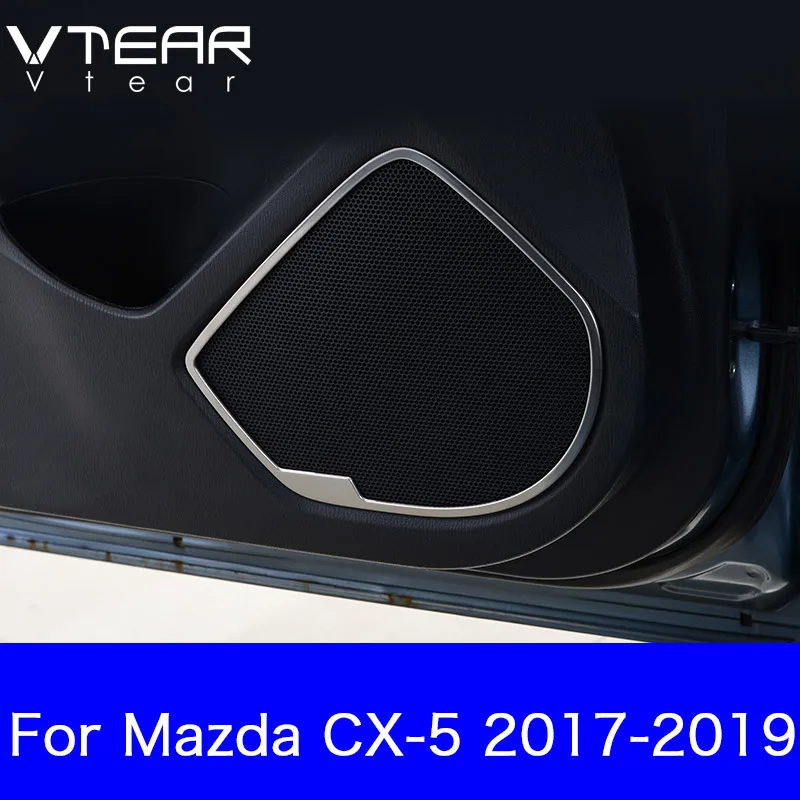 

Vtera For mazda cx-5 cx5 KFAccessories Car Door Stereo Speaker Audio Sound Loudspeaker Molding Cover Kit Interior Trim 2017-2019