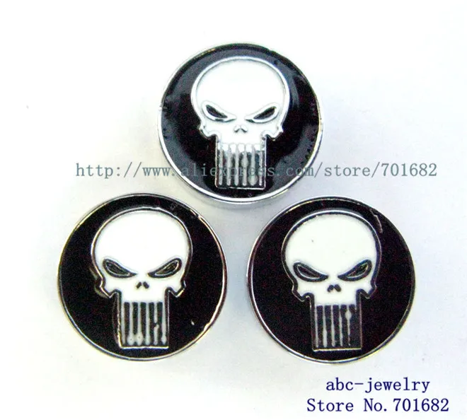Alliage De Titane Crâne Punisher Accessoire À faire soi-même corde Pendentif EDC Paracord Beads