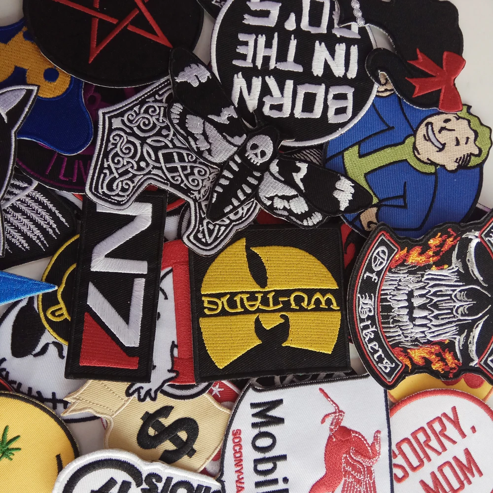 

24 pcs Mixed Random Patches T-shirt Sweater thermal transfer paper iron on patch Patches for clothing free shipping