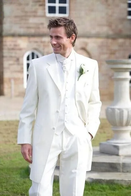 Три Пуговицы смокинг жениха Кот Groomsmen Нотч свадебные/ужин Костюмы Best человек Жених(куртка+ Брюки для девочек+ галстук+ жилет