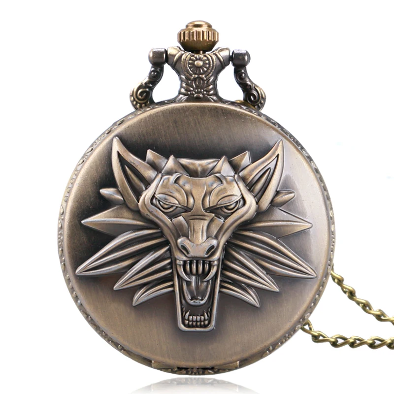

The Witcher 3 Wild Hunt Pattern 2 Colors Men Quartz Pocket Watches Women Necklace Chain Gift Relogio De Bolso