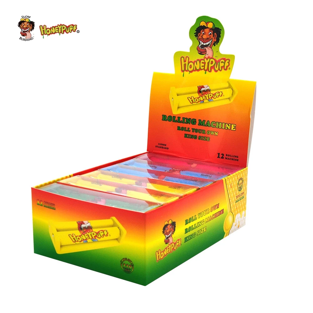 HONEYPUFF 12 шт./кор. 110 мм Пластик сигареты машина для короля Размеры прокатки Бумага