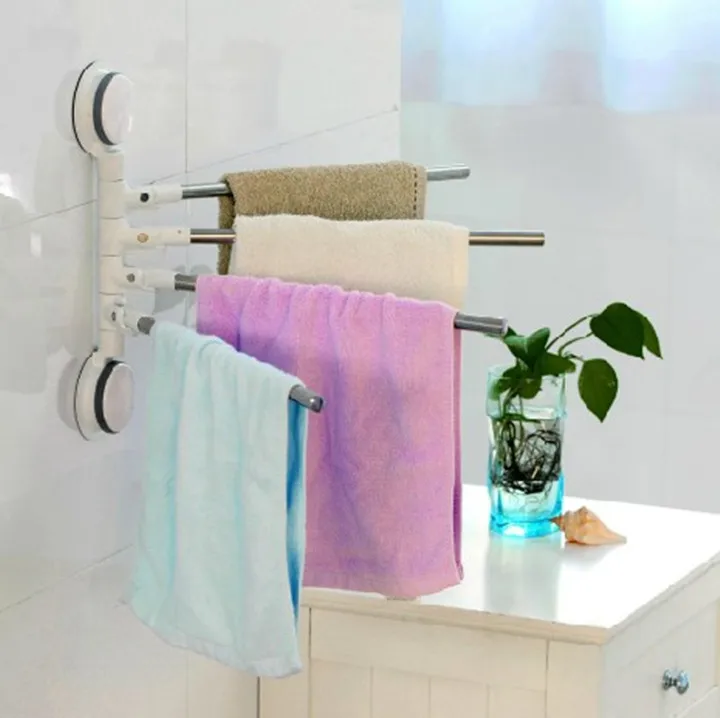 Multi sucker rod stainless steel bathroom towel rack wall hanging