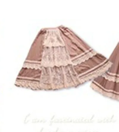 Vêtements Mori Lolita Japonais Blue Élastique Preppy Fille Dentelle Patchwork Style Plissée pink Doux Navy Femmes Princesse Saia Taille Jupe PpqwB4Cxq