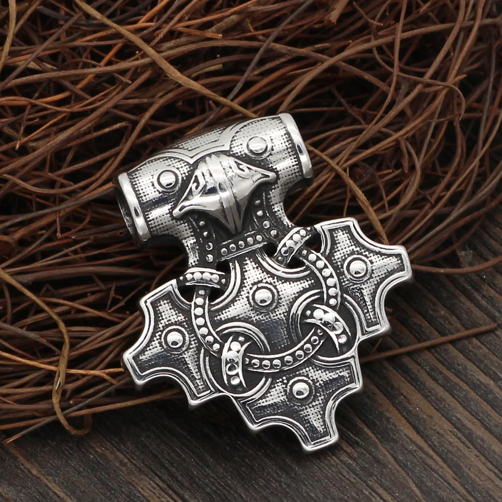 Скандинавский Викинг odin Ворон Тор молот Mjolnir stainles стальной кулон