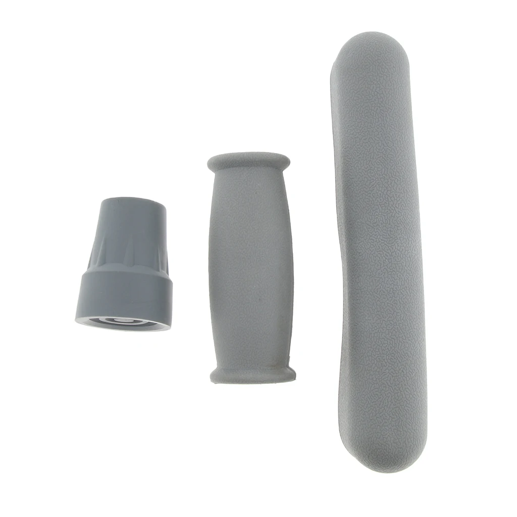 3pcs/set Crutch Accessory Kit Crutch Pad+Handle Grip Covers+Crutch Tips Cover for 22mm Cane Tip