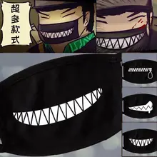 Nan bao3 Женщины Мужчины Черный Анти-пыль хлопок милый медведь аниме мультфильм рот маска Kpop зубы рот мода муфельные лицо Рот Маски