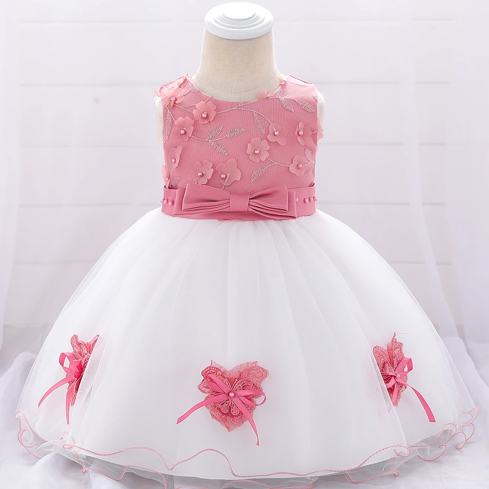 Платье для маленьких девочек на 1 год платье принцессы для девочек платье-пачка для маленьких девочек на день рождения; платье принцессы для крещения; праздничное платье для девочек; L1896XZ