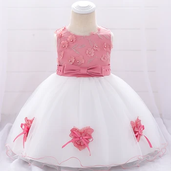 

1 Year Baby Girl Dress Princess Girls Dress Tutu Toddler Kids Baby Birthday Princess Baptism Gown Party Girls Dress L1896XZ