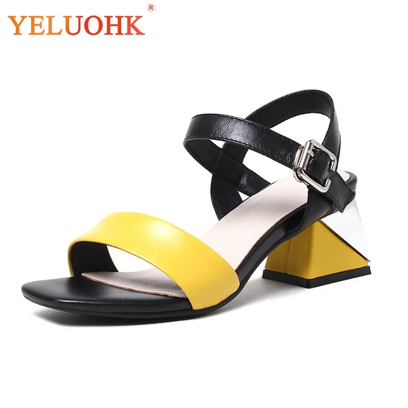 Fashion Women Sandals  2021 Summer Shoes  Heel  5 CM High 