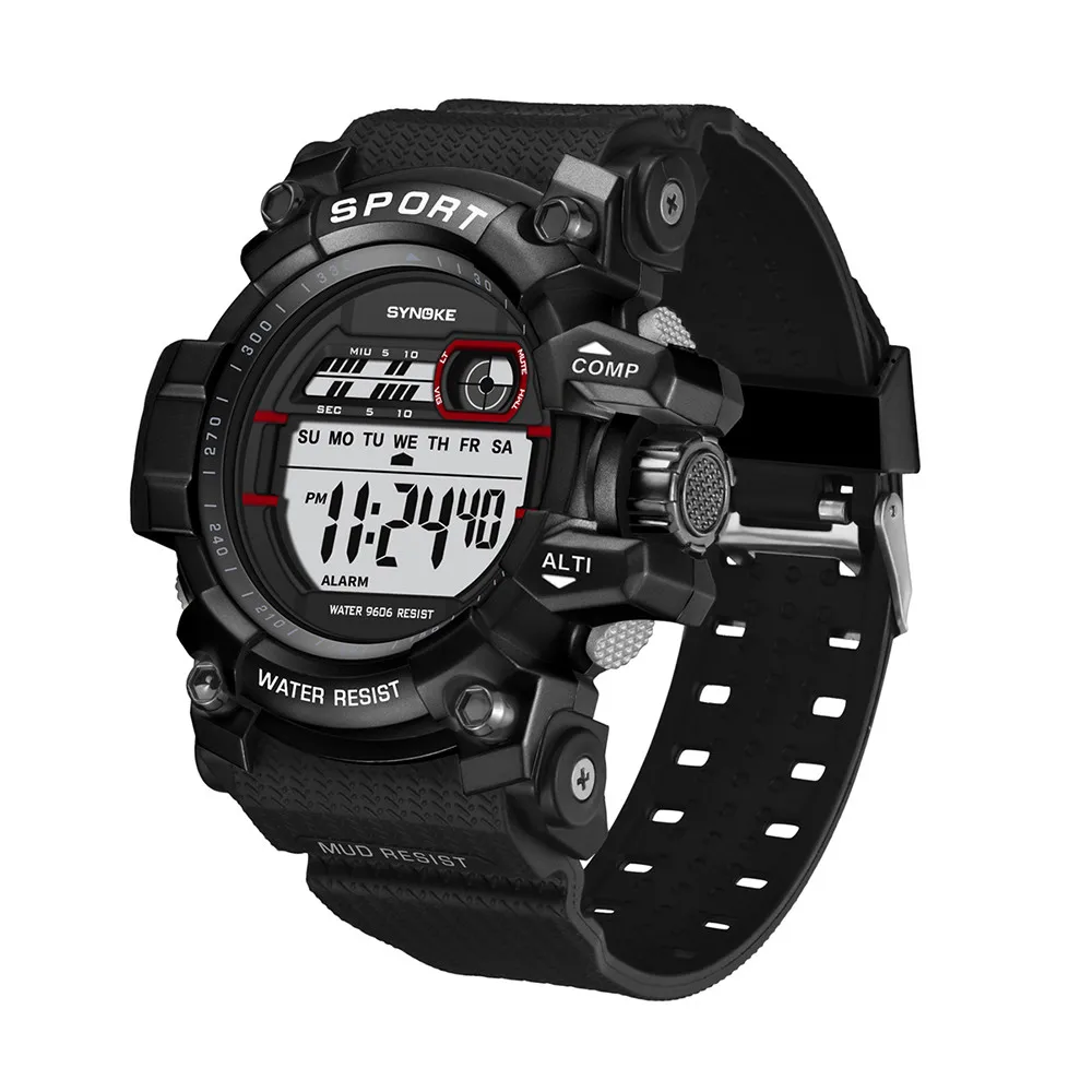 SYNOKE мужские многофункциональные военные спортивные часы светодиодный цифровой движение мужские наручные часы Высокое качество