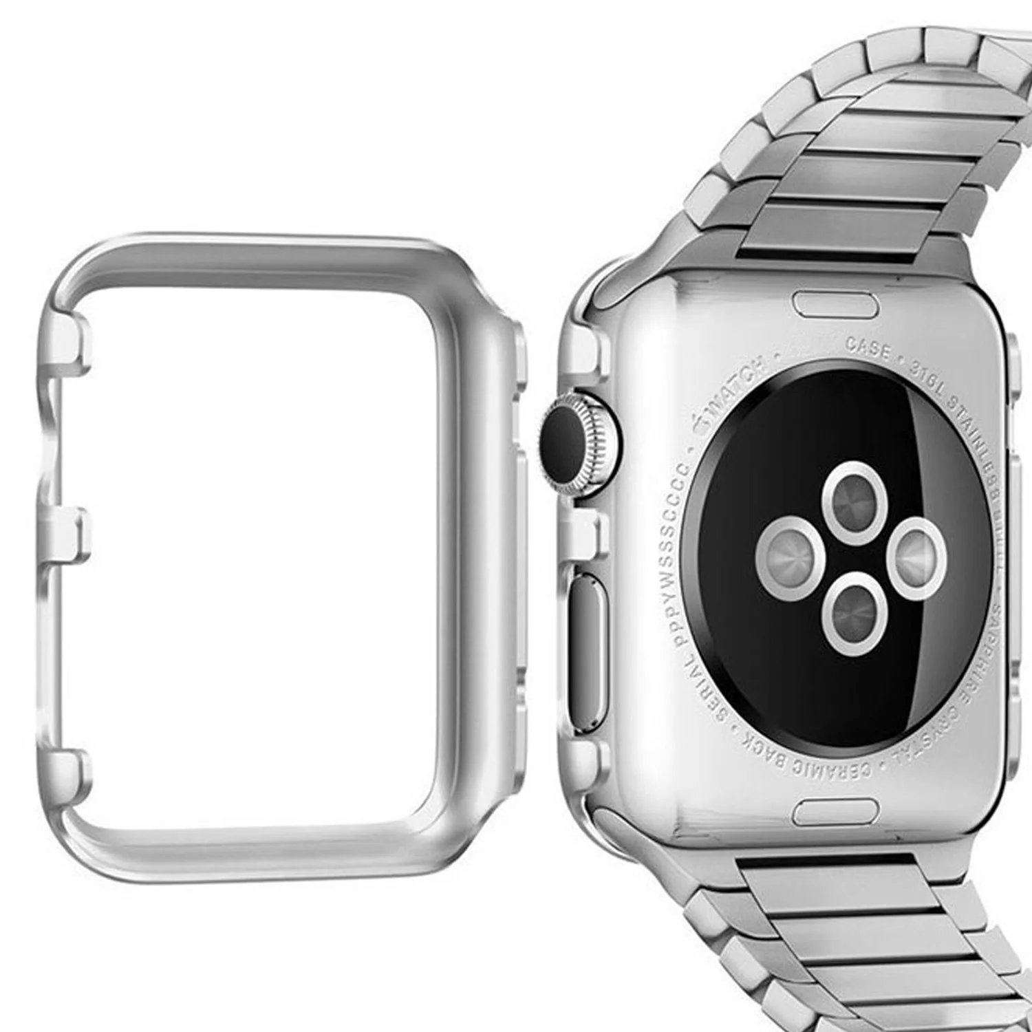 Besegad Aluminum Alloy Protector Protective Frame Case Cover Shell for Apple Watch iWatch Series 2 3 38mm 42mm Accessories