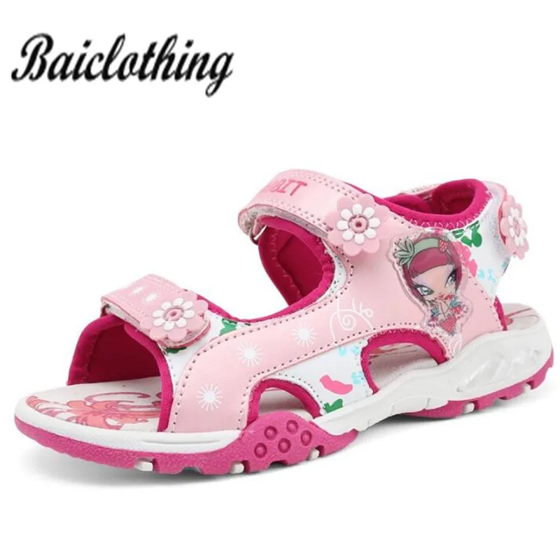 

Girls Sandals 2018 Children's Beach Shoes Non-slip Soft Sandals Comfortable Child Summer Kids Outdoor Sneaker Sandals