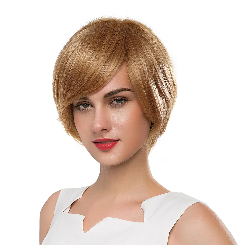 BLONDE UNICORN Short Strait 8 Inch Blonde Wigs Fluffy ...