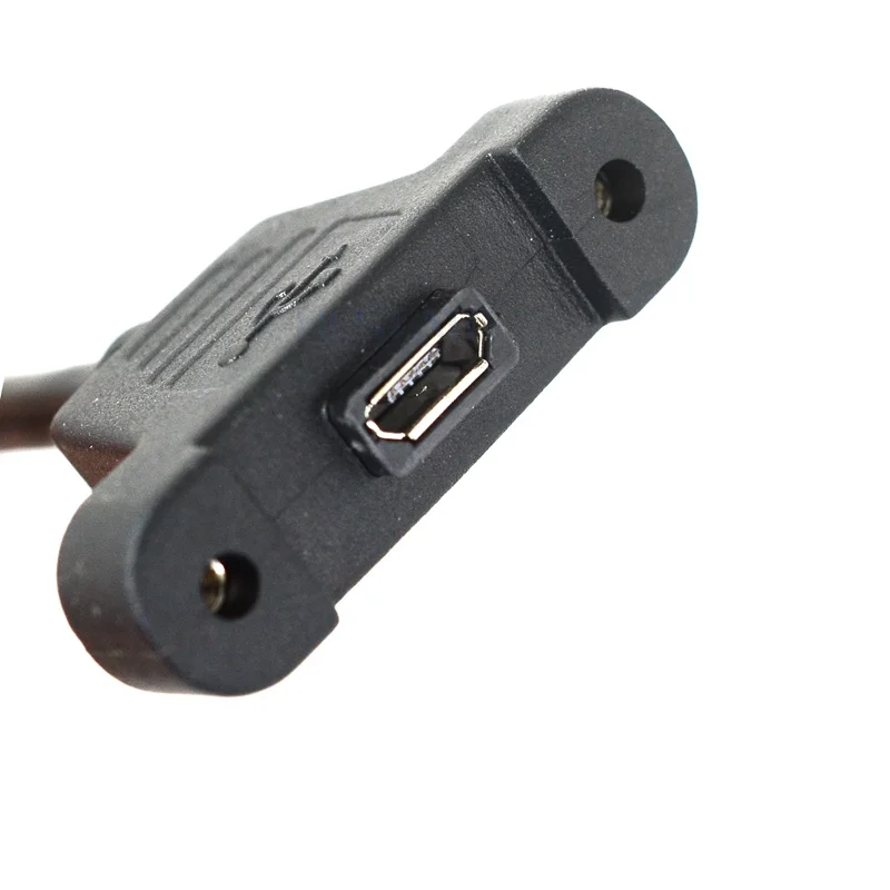 Micro USB 2 0 разъем для Женский Удлинительный кабель 30 см 50 с отверстием крепления на