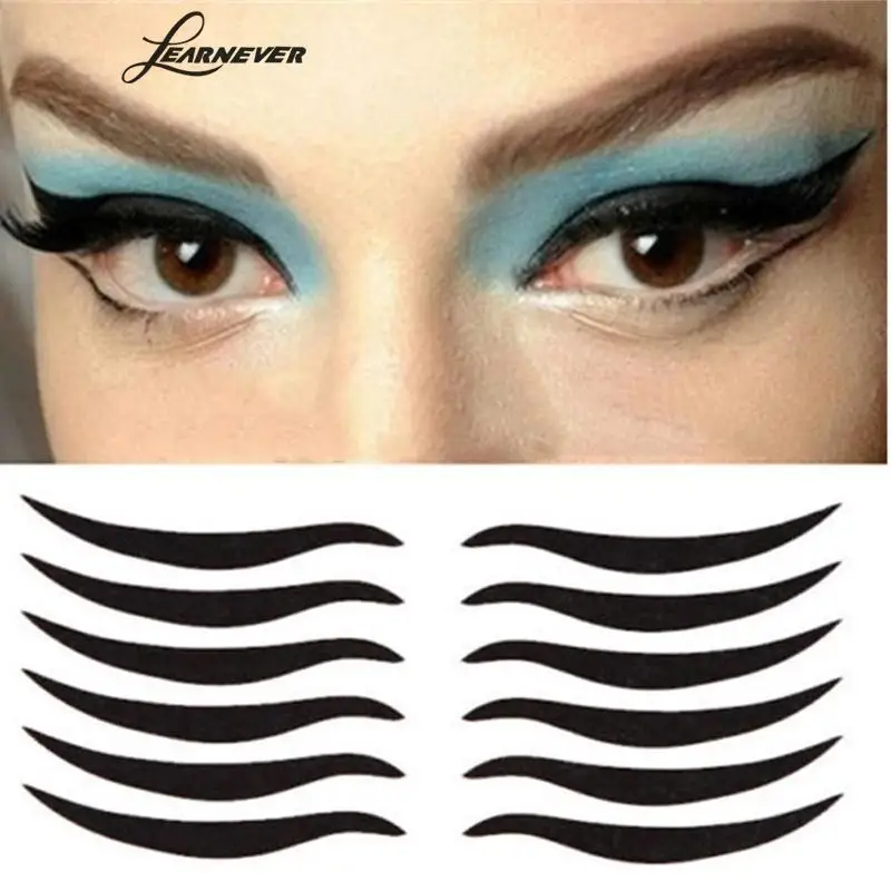

48pcs Easy Eyeliner Sticker Eyelid Tools Beauty Eyeliner Sticker Sexy Cat Style Eyes Sticker Black Eyeliner Tape Makeup Tool