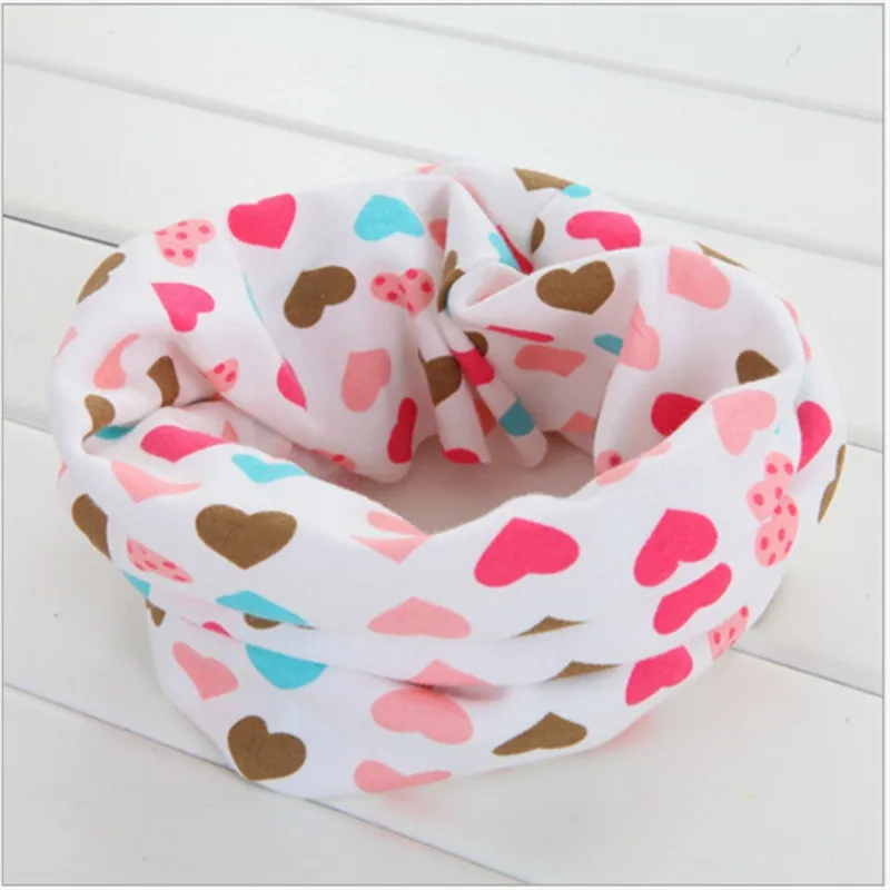 new fashion cotton heart icecream car bee cartoon baby scarf bibs kids O ring collars burp cloth infant child neckwear accessory