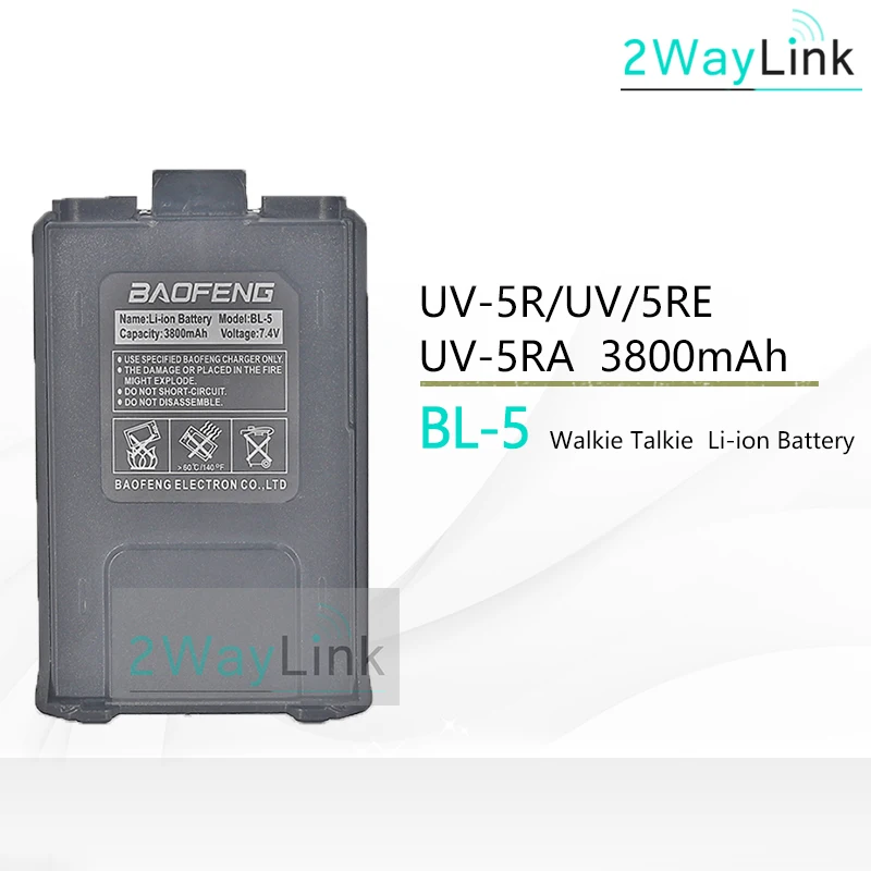 1 шт. BL-5 3800 мАч Baofeng UV-5R UV-5RE UV-5RA Батарея больше Ёмкость оригинальный 1800 мА/ч иди и