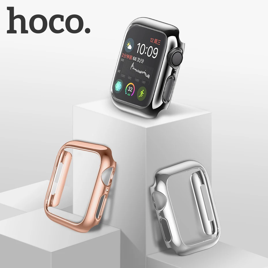 HOCO Ультратонкий жесткий чехол для ПК 40мм 44мм для Apple Watch 5 4 Корпус Разноцветный защитник Пластиковая рамка для серии Iwatch 4