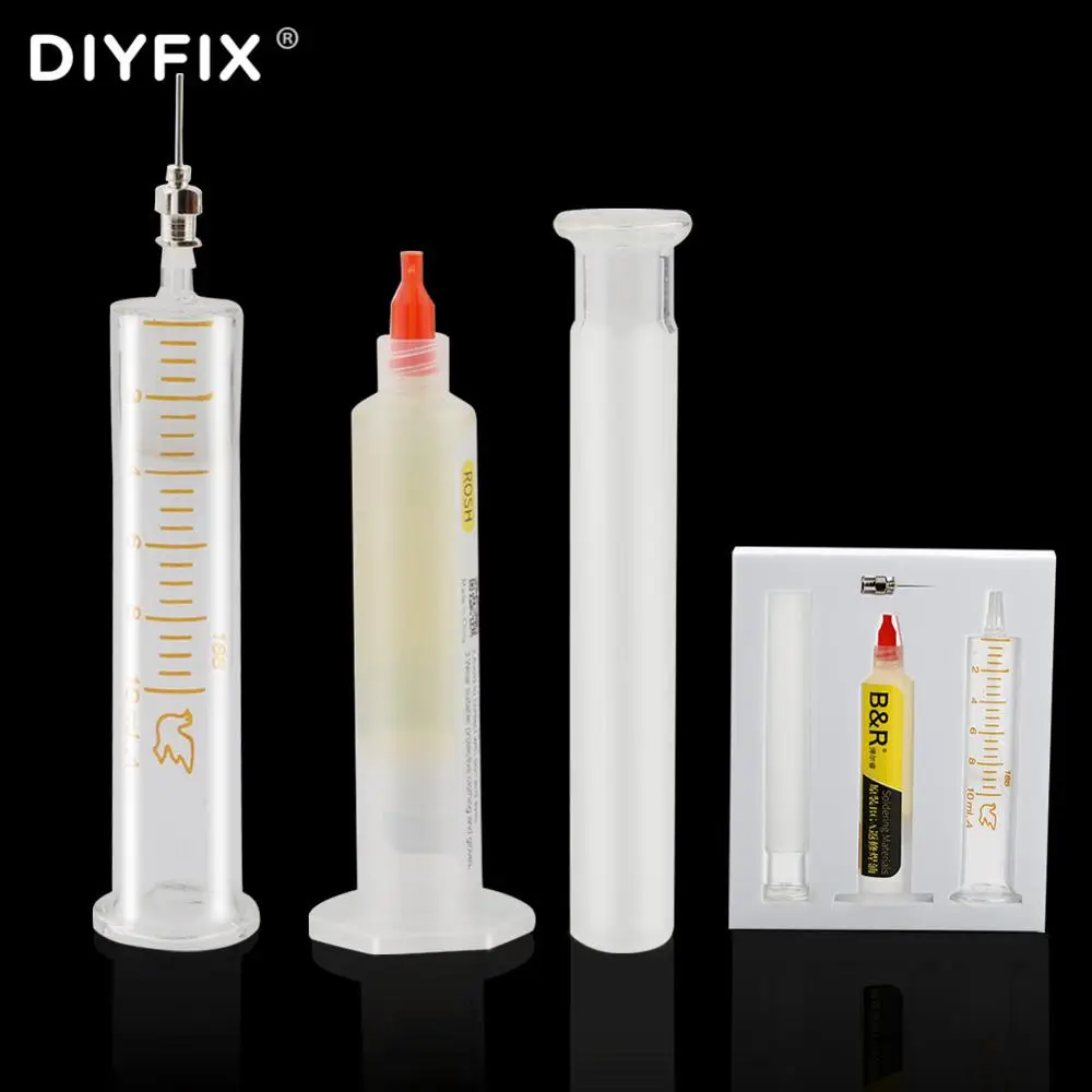 

10cc BGA Flux Paste Soldering Tin Cream Welding Oil High Grade Needle Squeeze Tube Solder Resist for Mobile Phone Maintenance