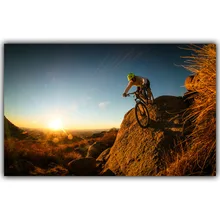 Конкурс горного велосипеда Плакат на заказ украшение дома Модная шелковая ткань настенный плакат дизайн автомобиля обои