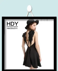 HDY Haoduoyi Brand Women Party Dresses Green Brown Mini Dress V-neck Sexy Night Club Vestidos Sequin Skinny Lady Dresses