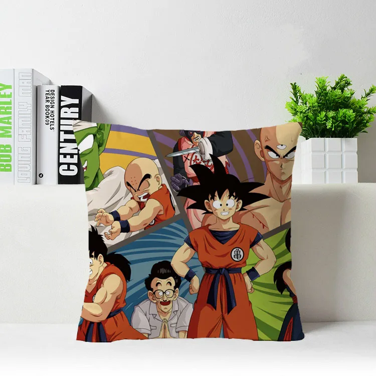 

Dragon Ball pillow cover, Personalized Popular Creative cartoon Dragon Ball Short plush throw pillow case pillowcase gift