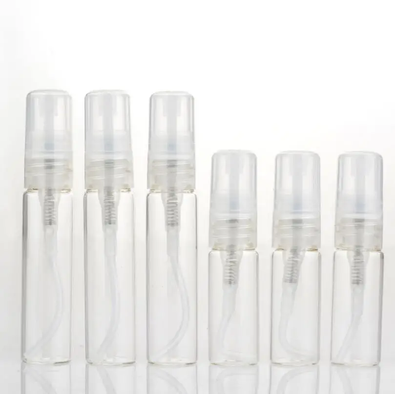 Frascos de Spray de Perfume de Vidro Frascos de Amostra de Perfume por Atacado Venda Quente Pequenos Transparente Vazio 5 ml 10