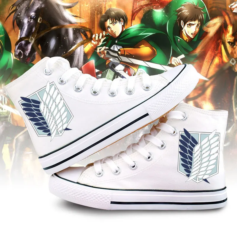 Attack On Titan cosplay Hand-painted shoes Unisex Shingeki No Kyojin High Platform Canvas Shoes Eren Jaeger Ackerman boots A5106 Attack On Titan cosplay Hand-painted shoes Unisex Shingeki No Kyojin High Platform Canvas Shoes Eren Jaeger Ackerman boots A5106