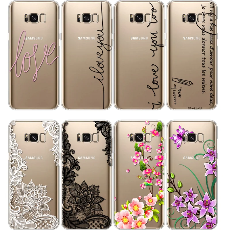 С буквенным принтом бант из ленты TPU кейс для Samsung Galaxy S5 S6 S7 край S8 S9 плюс A3 A5 A6 A8 J2 J3