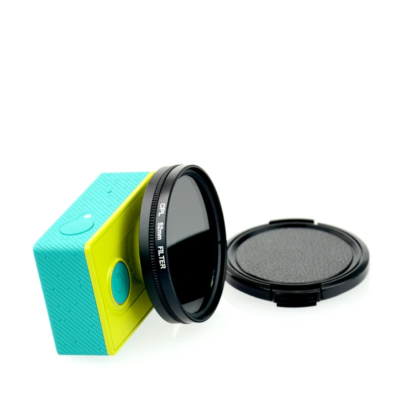 Tekcam экшн-Камера 52 мм CPL фильтр объектива круговой поляризационный фильтр для xiaomi yi/yi 4 k/xiaomi yi 4k plus Защита объектива камеры