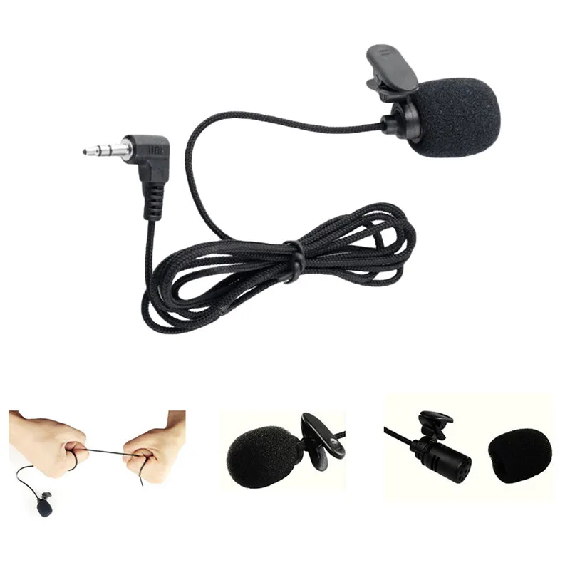 Фото Portable Clip-on Lapel Lavalier Hands-free 3.5mm Jack Condenser Wired Microphone Mic for Tourist guide teacher | Электроника