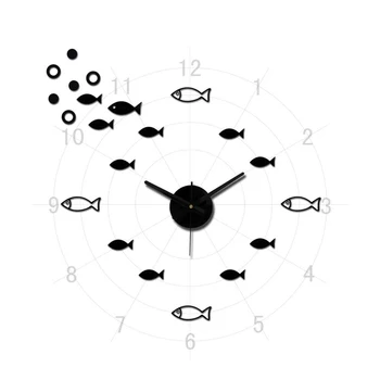 

Acrylic Diy Clock Creative Wall Stickers Art Living Room Wall Clocks 3d Silent Decal Reloj Sticker Wall Watch Modern 60A80