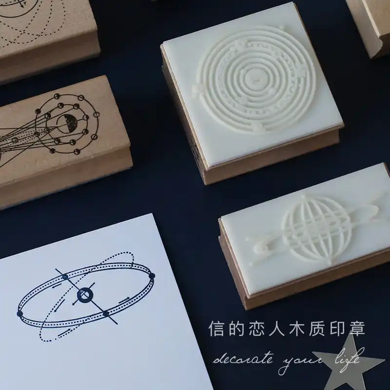 TUNACOCO Inkpad Galaxy Stamp Seal Sighnet Planner Вселенная звезда деревянный штамп пуля Журнал DIY ремесла Qt1710129