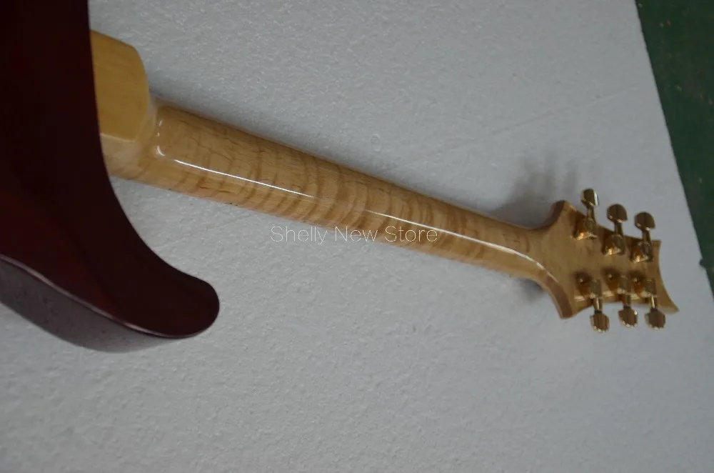 

Shelly new store custom wilkinson tuners flame maple neck guitars real abalone inlay electric guitar musical instrument shop