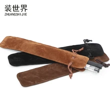 10 шт./лот, 3,5*17 см, высокое качество, напечатанный логотип, бархатная сумка на шнурке, с фабрики, Упаковочные сумки, ручка/пенал