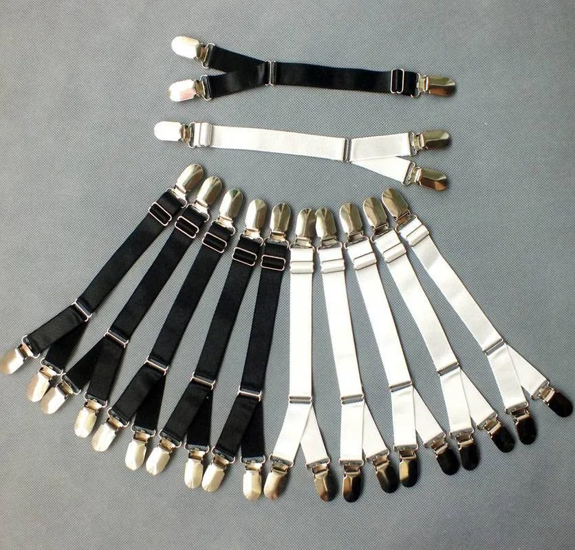 4 Bride Leg Garter Adjustable Metal Duckbill Clip Buckle Garters Y Type