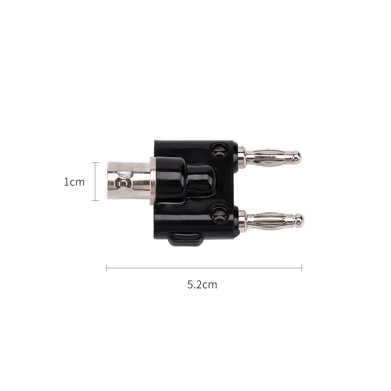 Sindax BNC Женский на Банан Мужской Джек двойной штекер RF, адаптер BNC разъемы аудио динамик кабель 4 мм двойной штекер черный 1 шт